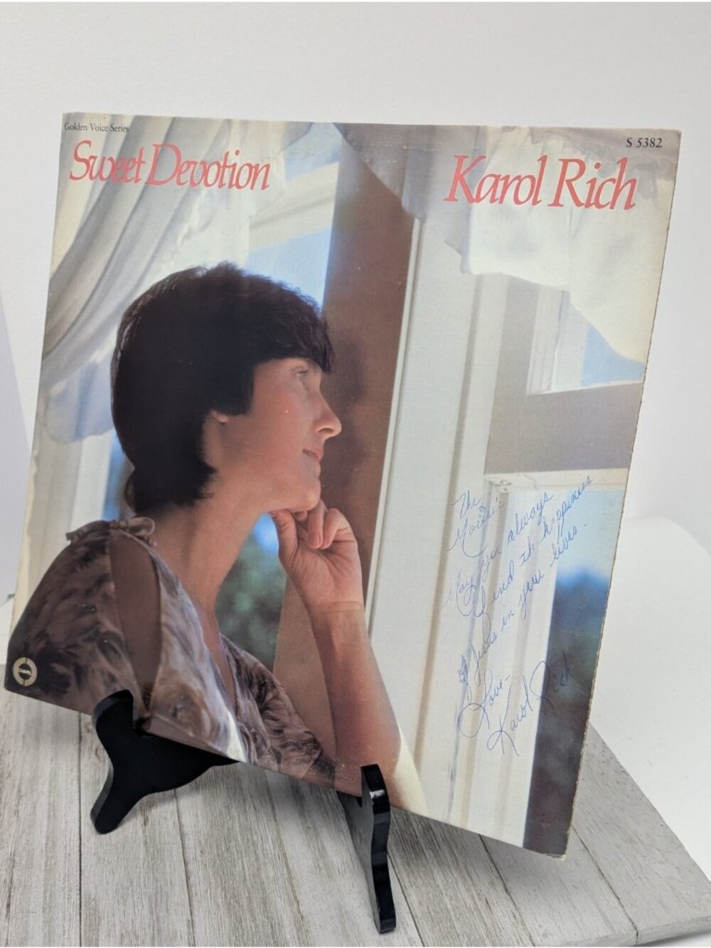 Karol Rich, Sweet Devotion CRS-5382 Chapel Records Vinyl Golden Voice - Signed
